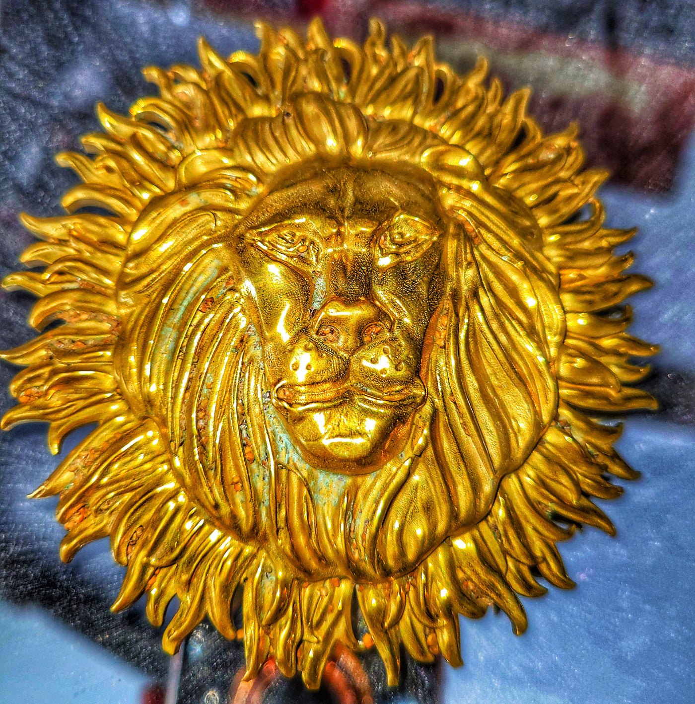 Goldkult Gürtelschnalle - The Lion - Gelbgold Poliert