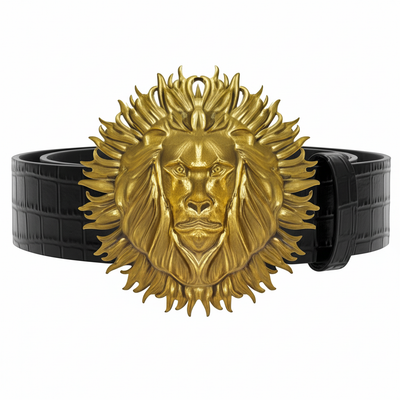 Goldkult Gürtelschnalle - The Lion - Gelbgold Poliert - Goldkult-Shop