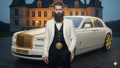 Goldkult Gürtelschnalle - The Lion - Gelbgold Poliert - Goldkult-Shop