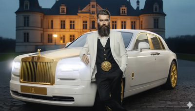 Goldkult Gürtelschnalle - The Lion - Gelbgold Poliert - Goldkult-Shop