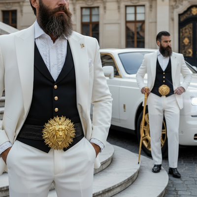 Goldkult Gürtelschnalle - The Lion - Gelbgold Poliert - Goldkult-Shop