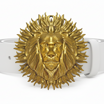 Goldkult Gürtelschnalle - The Lion - Gelbgold Poliert - Goldkult-Shop