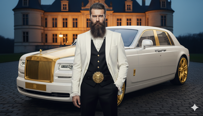 Goldkult Gürtelschnalle - The Lion - Gelbgold Poliert - Goldkult-Shop