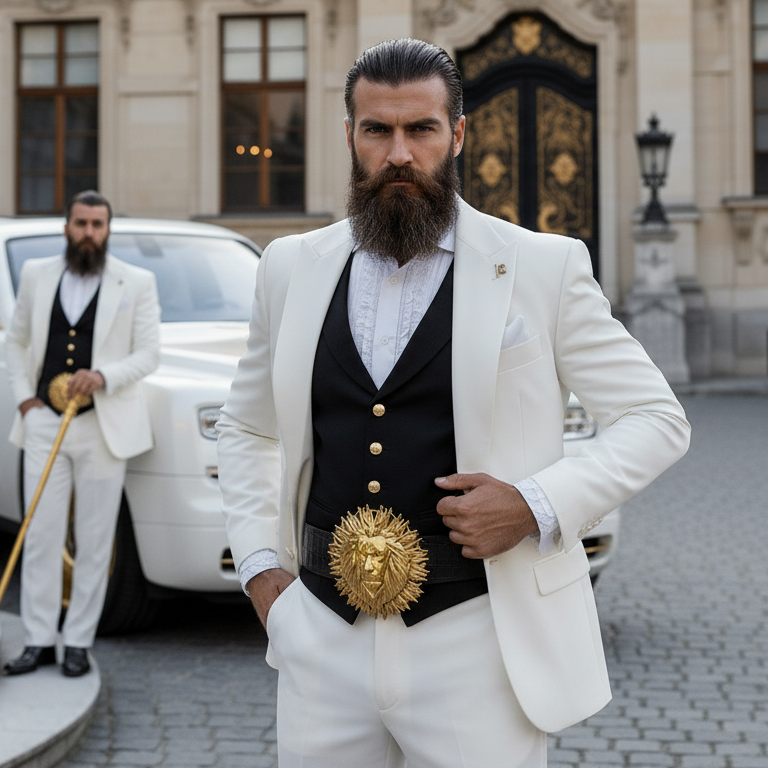 Goldkult Gürtelschnalle - The Lion - Gelbgold Poliert - Goldkult-Shop