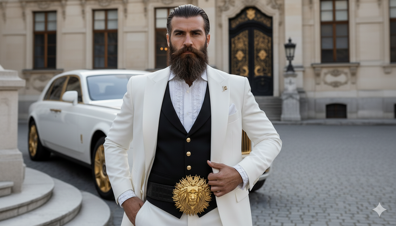 Goldkult Gürtelschnalle - The Lion - Gelbgold Poliert - Goldkult-Shop