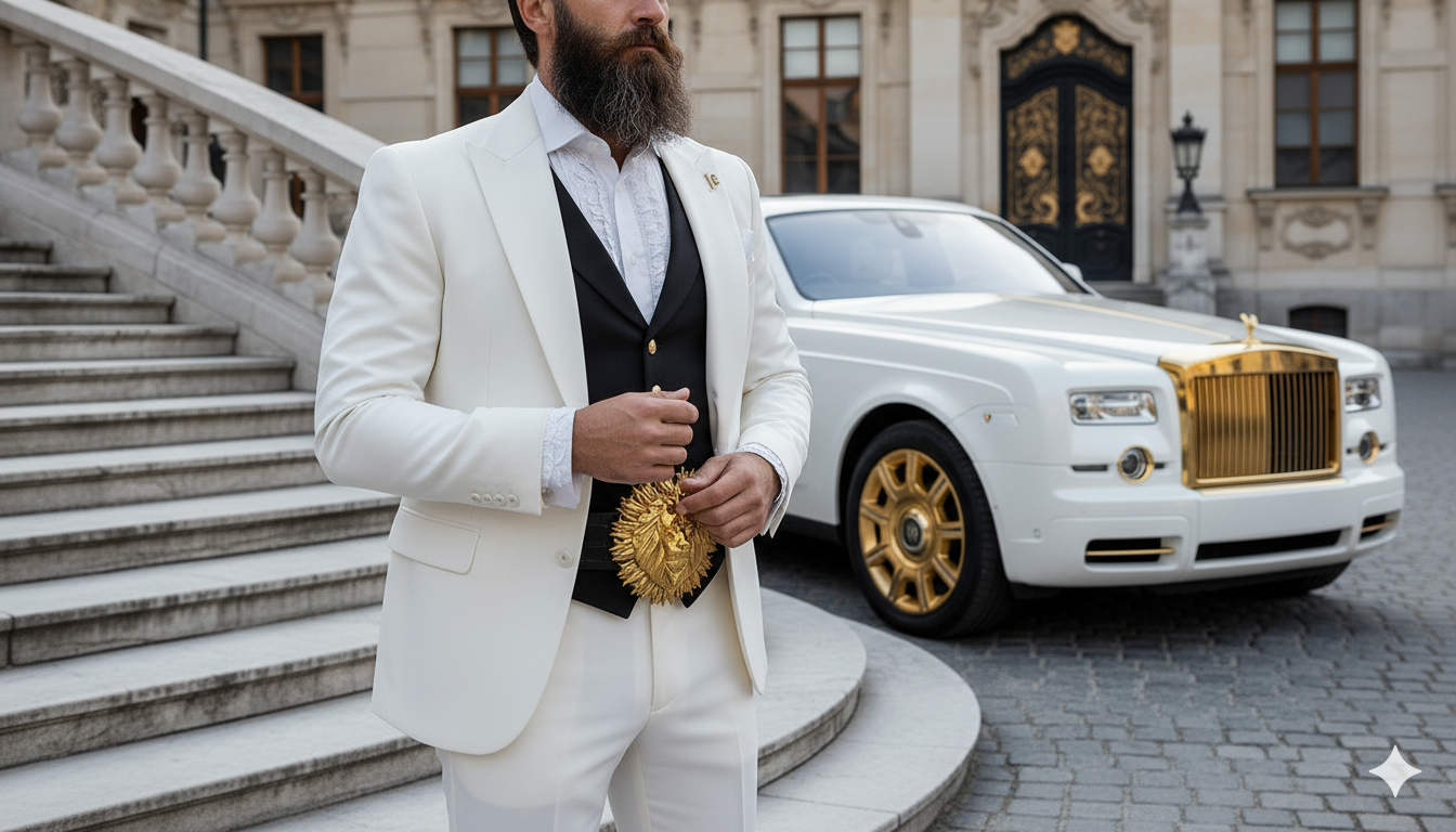 Goldkult Gürtelschnalle - The Lion - Gelbgold Poliert - Goldkult-Shop