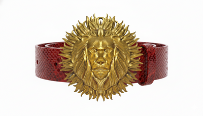 Goldkult Gürtelschnalle - The Lion - Gelbgold Poliert - Goldkult-Shop