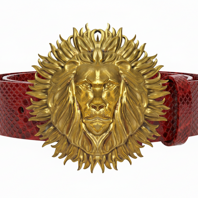 Goldkult Gürtelschnalle - The Lion - Gelbgold Poliert - Goldkult-Shop
