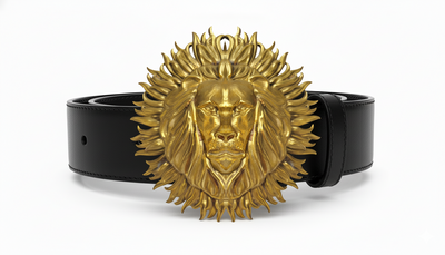 Goldkult Gürtelschnalle - The Lion - Gelbgold Poliert - Goldkult-Shop