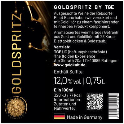 Goldspritz - Popart Goldsekt vom Feinsten