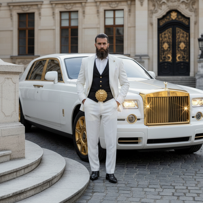 Goldkult Gürtelschnalle - The Lion - Gelbgold Poliert - Goldkult-Shop