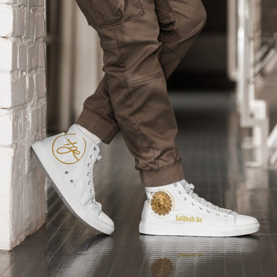 Gold Couture - High Top Icons –  High-Top Leinenschuhe Handmade - Black & White
