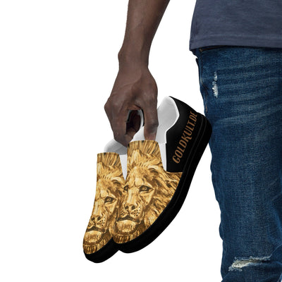 Gold Couture Slip-On Luxury Stil - Handmade - Black & White - Goldkult-Shop